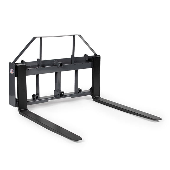 Titan Attachments Standard Series USA Made Pallet Fork Frame with 36" Fork Blades, Rated 4,000 LB, Grey Finish, SSQA