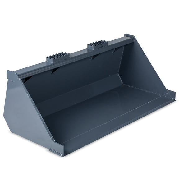 Titan Attachments USA Made 5 FT Skid Steer Dirt Bucket, Low Profile Bucket, Universal Quick Tach Material Bucket with Reinforced Gussets