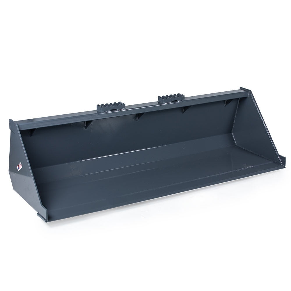 Titan Attachments USA Made 7 FT Skid Steer Dirt Bucket, Low Profile