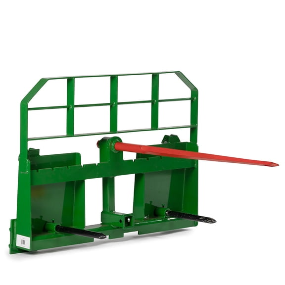 Titan Attachments USA Made Pro Series Hay Frame, 32" Conus 2 Spear & Stabilizers, Hook and Pin Mounting System, Rated 6,000 LB, 2" Receiver Hitch