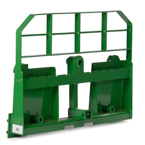 Titan Attachments USA Made Pro Series Pallet Fork Frame, Hook and Pin Mounting System, Optional Pallet Fork Blades, Rated 6,000 LB, Conus 2 Hay Spear Sleeves, 2" Receiver Hitch