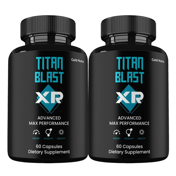 Titan Blast XR Supplemement, High Potency TitanBlast XR Pills, All Natural Formula for Men TitanBlastXR Capsules, 2 Month Supply (2 Pack)