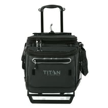 Titan By Arctic Zone 60 (50+10) Can Capcity Collapsible Wheeled Cooler, Black