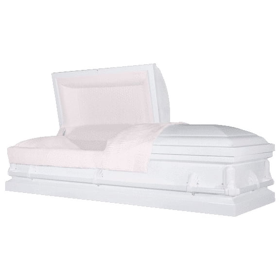 Titan Casket, Andover Series Funeral Casket in White and Pink