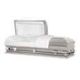 thumbnail image 1 of Titan Casket, Atlas XL Series Steel Casket (28" Oversize) in Silver Finish with White Crepe Interior, 1 of 5