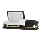 Titan Casket Black & Gold Orion Series Steel 83L x 28W x 23H Casket