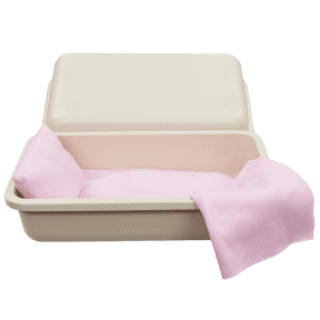Titan Casket Classic Pet Burial Casket (Medium) Almond With Pink