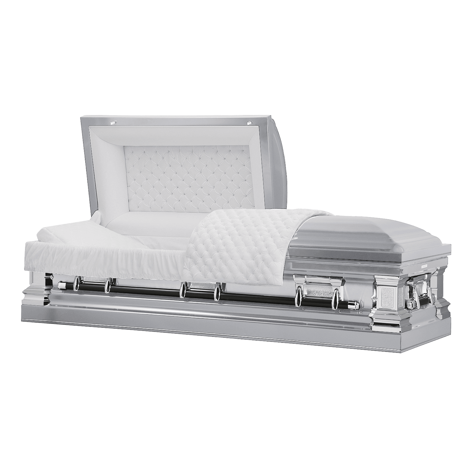 Titan Casket, Era Series Stainless Steel Funeral Casket in Silver