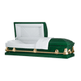 thumbnail image 1 of Titan Casket, Orion Series Steel Casket in Green with White Interior, 1 of 5