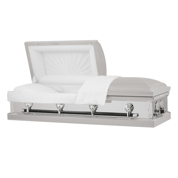 Titan Casket, Reflections Series Funeral Casket in Silver