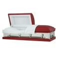 thumbnail image 1 of Titan Casket Reflections Series Steel Funeral Casket, Red, 20 Gauge with Adjustable Bed, 1 of 5