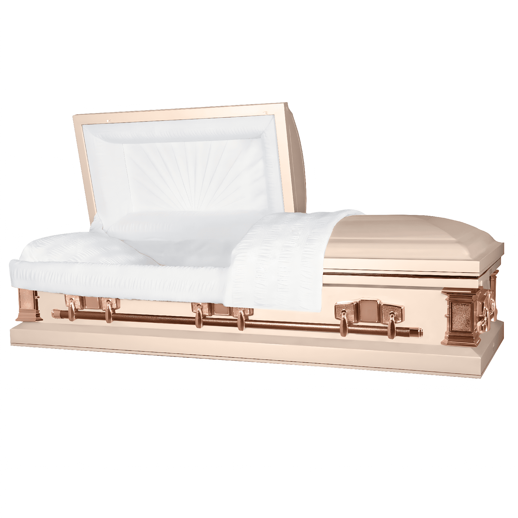 Small Wooden Satin Lined Lock Box Casket