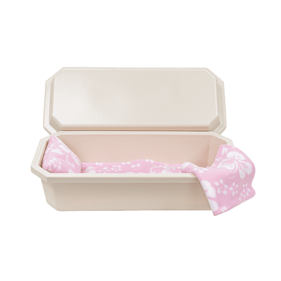 Titan Casket Standard Pet Burial Casket (Medium) Almond With Pink