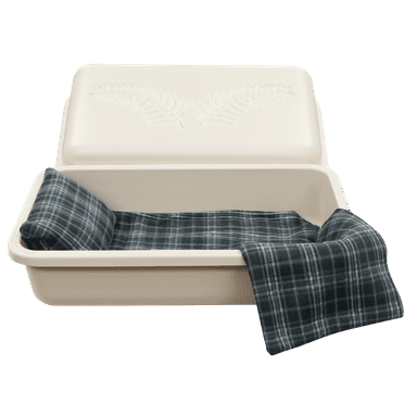 Titan Casket Standard Pet Burial Casket (Small) Almond With Grey