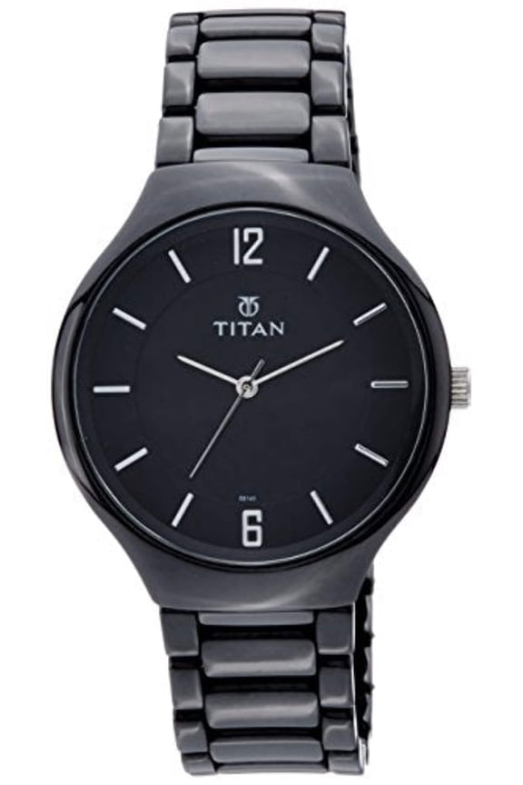 Ceramic Analog Black Dial Men's Watch-NL90014KC01