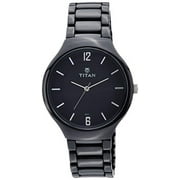Titan Ceramic Analog Black Dial Mens Watch-NL90014KC01