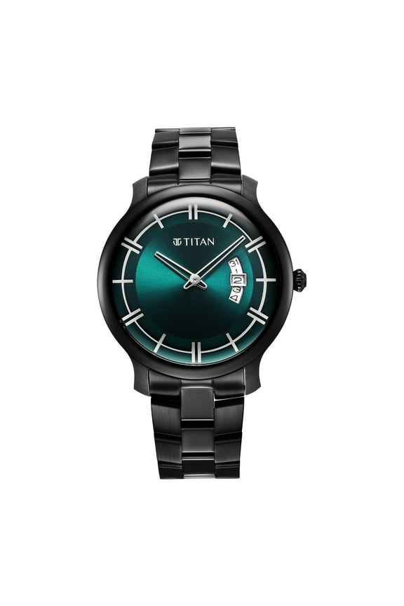 Classic Distincta Green Dial Analog with Date Stainless Steel Strap Watch for Men-NS90170NM01/NT90170NM01