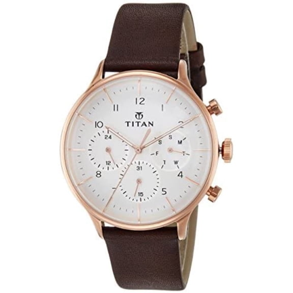 Titan Classique Analog White Dial Men's Watch NM90102WL01/NN90102WL01/NP90102WL01/NQ90102WL01