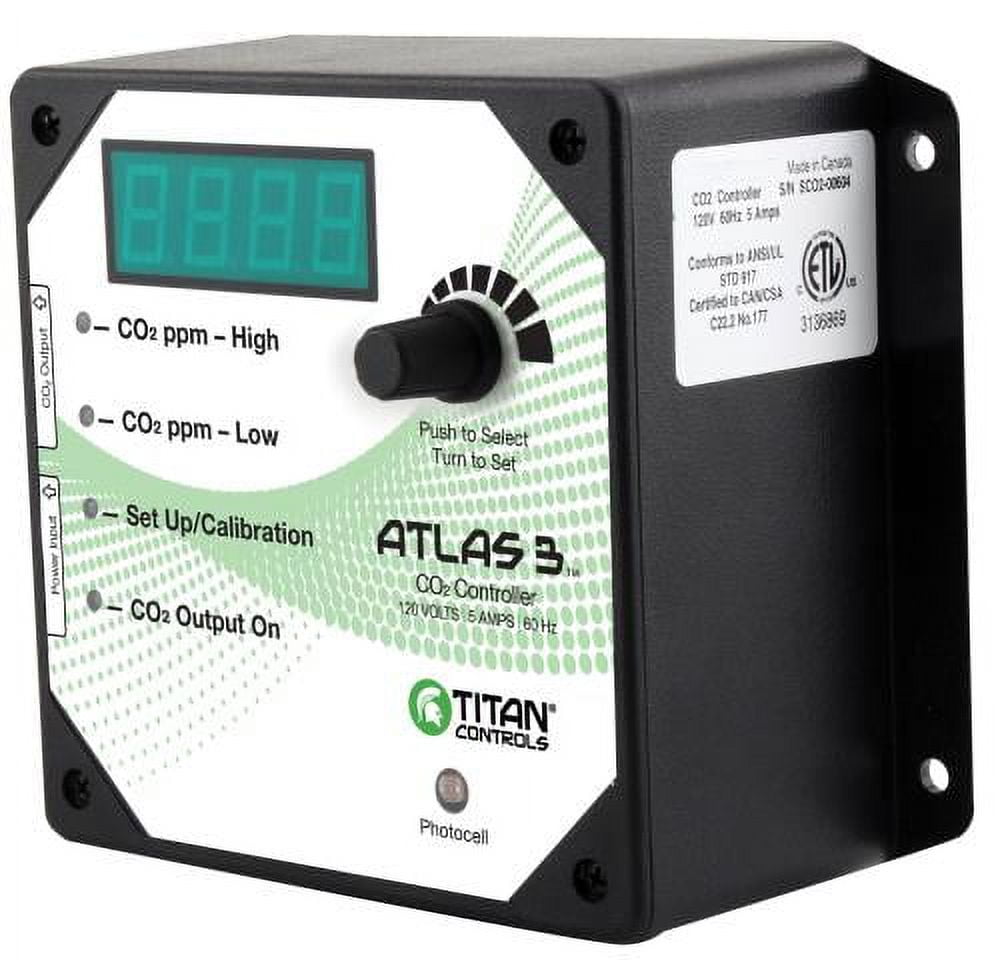 Titan Controls Atlas 3, Day/Night CO2 Monitor & Controller Sansujyuku sansujyuku.com