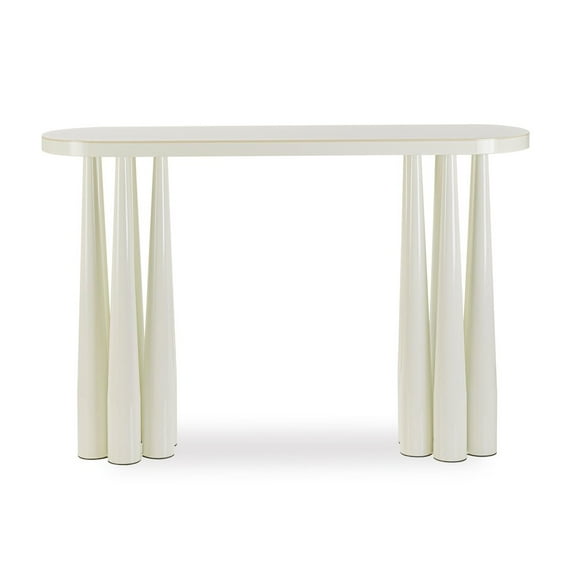 TOV Furniture Titan Cream Glossy Console Table