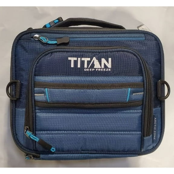 Titan Deep Freeze Blue Expandable Lunch Box with 2 Ice Walls and Leakproof Container Set