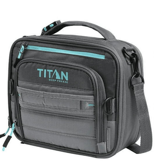 Titan Deep Freeze Expandable Lunch Box with 2 Ice Walls Black or Grey