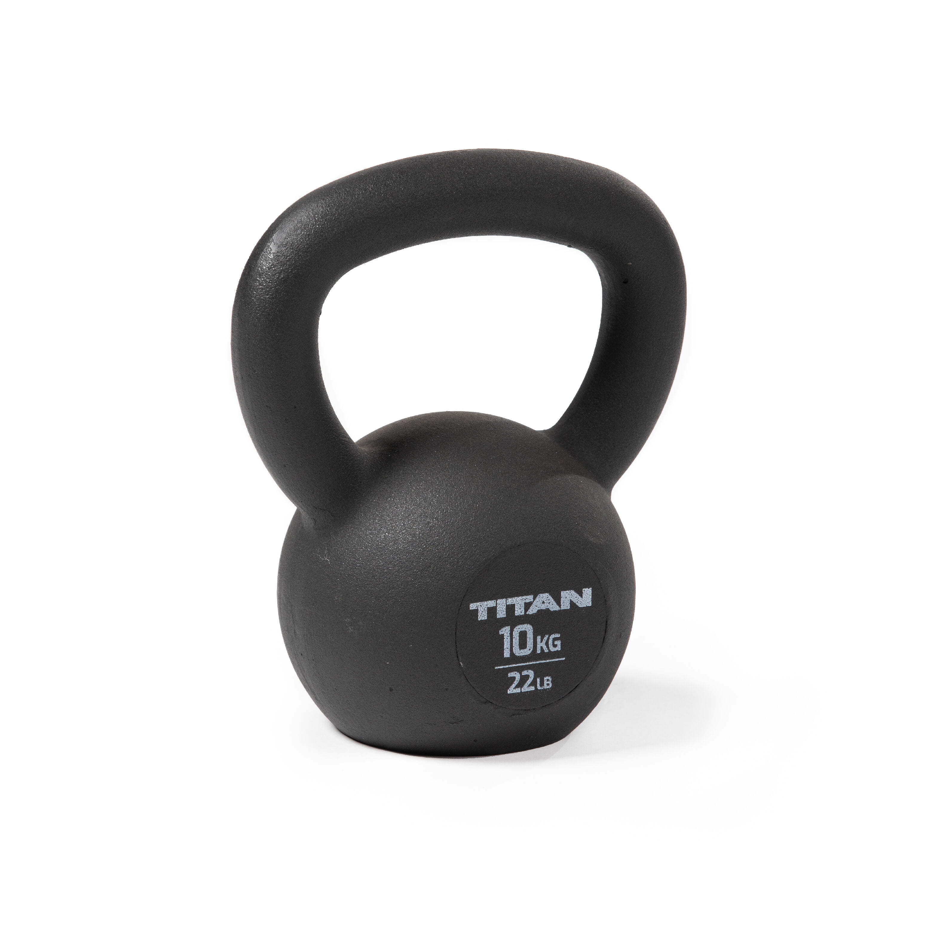 Titan Fitness 10 KG Cast Iron Kettlebell, Single Piece Casting, KG and LB  Markings, Full Body Workout