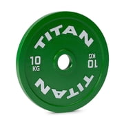Titan Fitness 10 KG Olympic Calibrated Steel Powerlifting Plate, Machine Precision Steel Discs, Sold Individually