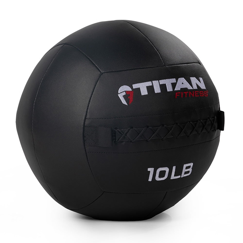 Titan Fitness 10 LB Composite Wall Ball, Soft Shell Poly-Composite ...