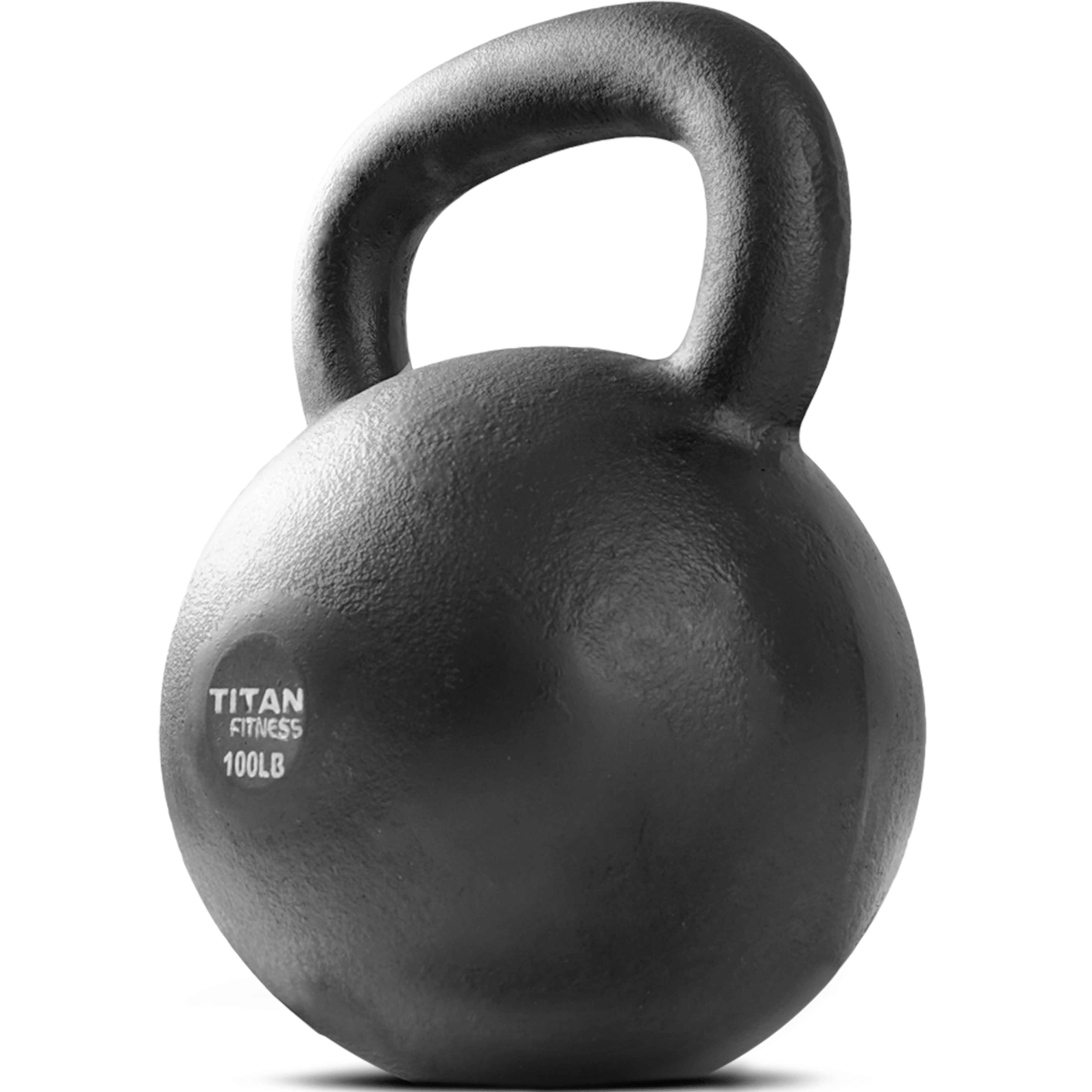Titan Fitness 100 LB Cast Iron Kettlebell, Single Piece Casting, LB