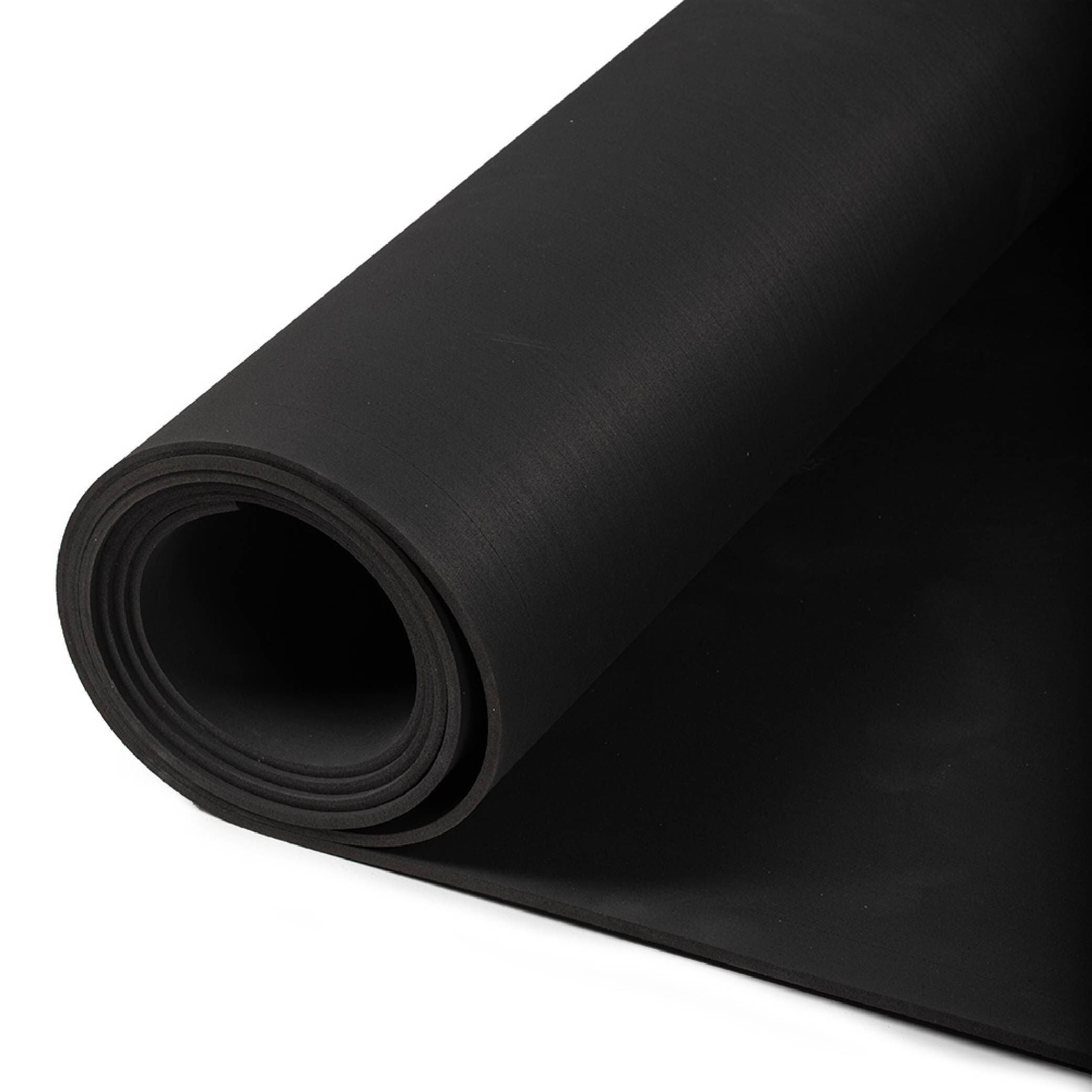 Titan Fitness 15ftx4ftx8mm Black Rubber Gym Flooring Roll Non Slip Textured Mat for Floor Protection Ideal for Heavy Weights Gym Machines Walmart