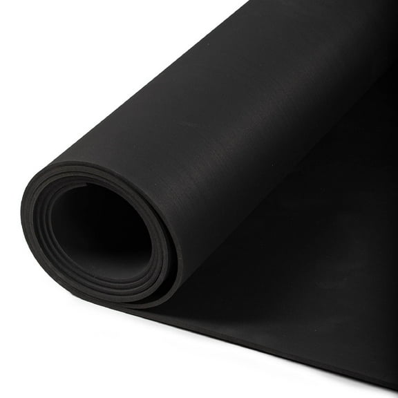 Titan Fitness 15ftx4ftx8mm Black Rubber Gym Flooring Roll, Non-Slip Textured Mat for Floor Protection, Ideal for Heavy Weights & Gym Machines