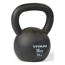 Titan Fitness 16 KG Cast Iron Kettlebell, Single Piece Casting, KG and LB Markings, Full Body Workout
