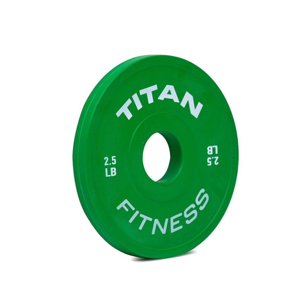 Titan Fitness 2.5 LB Change Plate Set, Green Color-Coded, Fit Standard ...