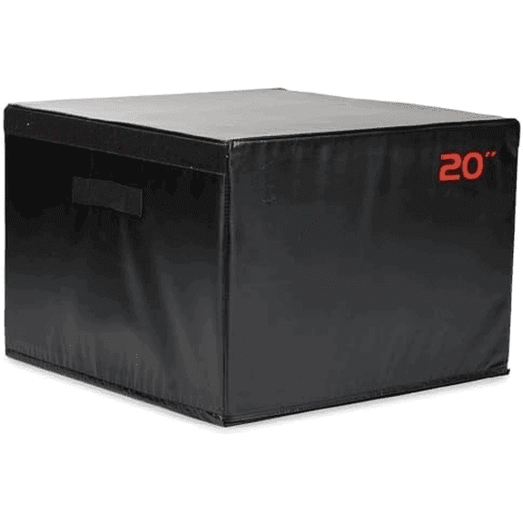 Titan Fitness 20" Stackable Soft Foam Plyometric Box, High Density EPE Foam Core Plyo Box, Step Up Exercise Platform, Box Squat, Step-Up, Box Jumps for Home Garage Gym Training