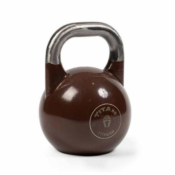 Titan Fitness 30 KG Competition Kettlebell, Color-Coded Brown, 35mm Handle