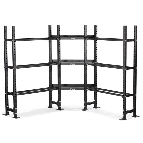 Titan Fitness 3-Tier Elite Series Mass Storage System with 42" Bumper Plate and Corner Shelves
