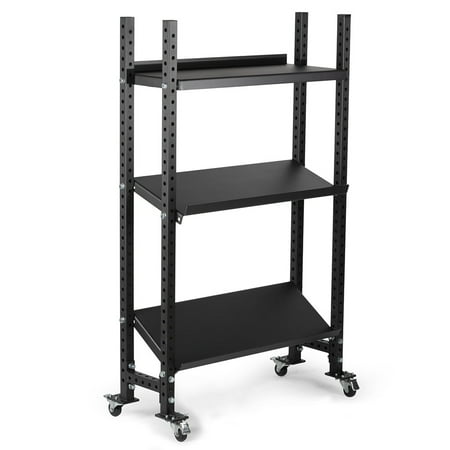 Titan Fitness 3-Tier Elite Series Mass Storage System with Castors, 73" x 49" Dumbbell Kettlebell Storage