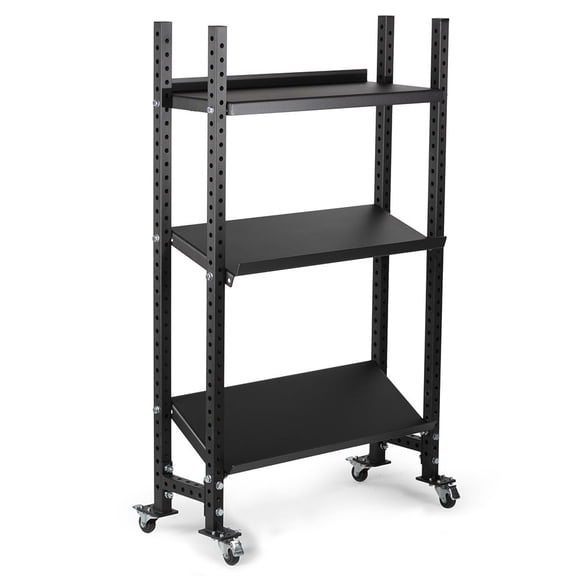 Titan Fitness 3-Tier Elite Series Mass Storage System with Castors, 73" x 49" Dumbbell Kettlebell Storage