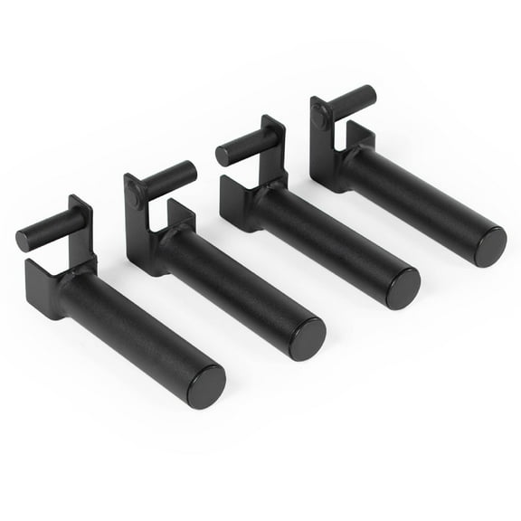 Titan Fitness 4 Pack T-2 Series Weight Plate Holder Attachments, J-Hook Style Mounting, Weight Plate Storage