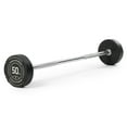 thumbnail image 1 of Titan Fitness 50 LB Rubber Straight Fixed Barbell, Pre-Loaded Weight Bar for Strength Training & Weightlifting, 1 of 8