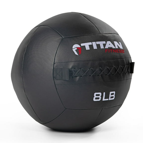 Titan Fitness 8 LB Composite Wall Ball, Soft Shell Poly-Composite Laminate