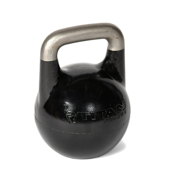 Titan Fitness Adjustable Competition Kettlebell, 12-32 KG, Ergonomic Smooth Grip Handle, Flat Base for Floor Exercises, Strength Training Kettlebells for Home Gym