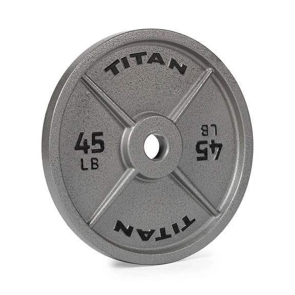 Titan Fitness 45 LB Cast Iron Olympic Plate, Sold Individually