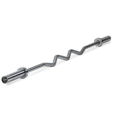 Titan Fitness Elite Series Rackable EZ Curl Bar, Rated 400 LB, Olympic EZ Curl Bar