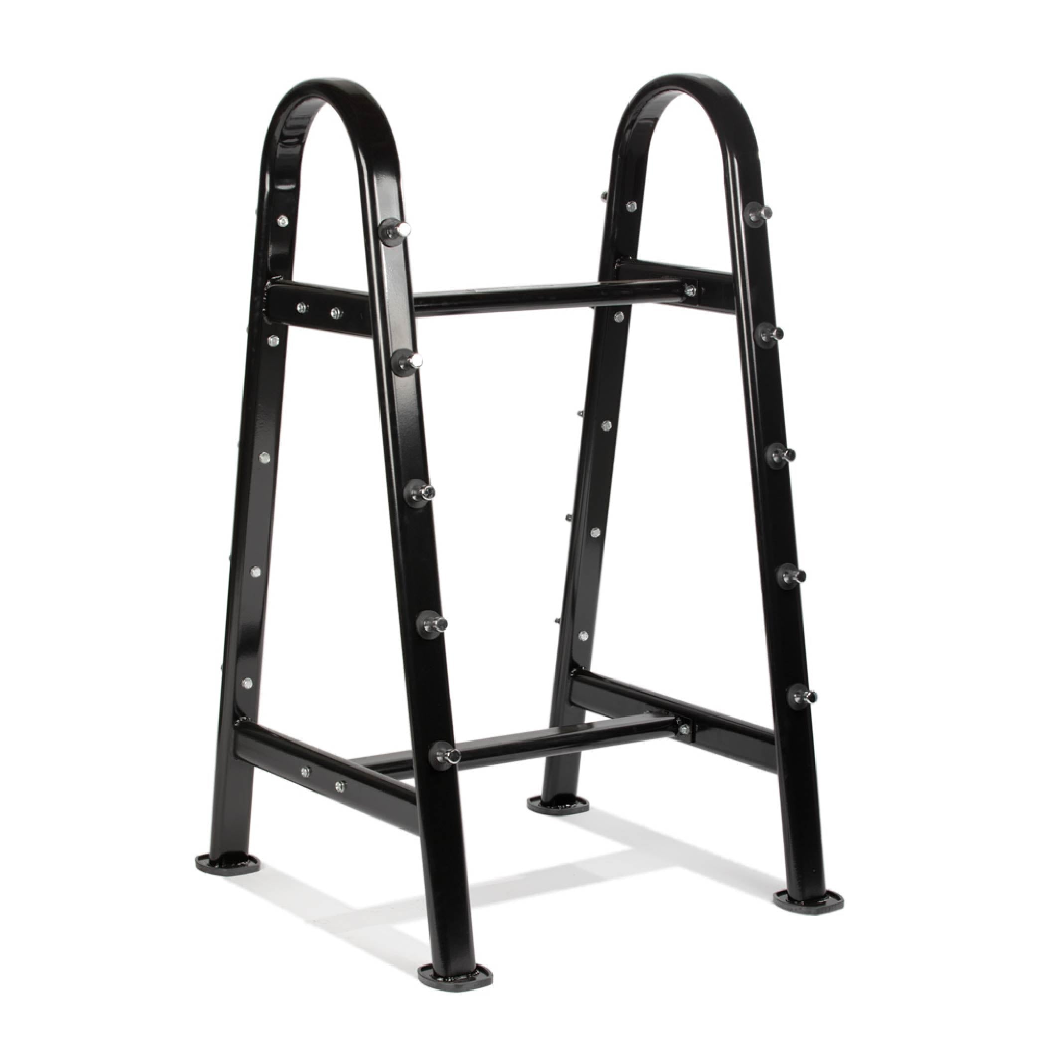 Black Steel Freestanding A-Frame Barbell Storage Rack