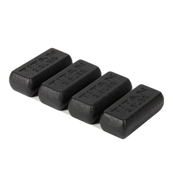 Titan Fitness Iron Weights for Weighted Vest, Set of Four 2.5 LB Cast Iron Ingots for Elite Series Adjustable Weight Vest, Cardio & Strength Training Equipment
