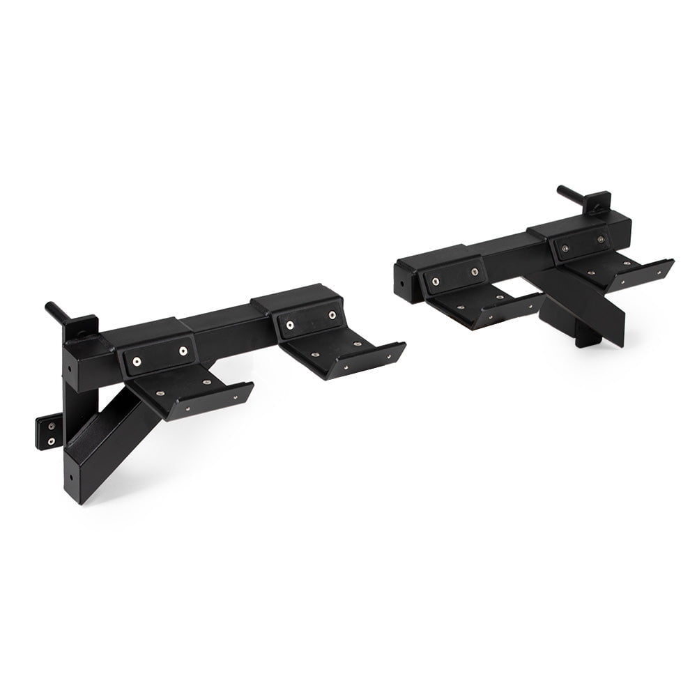 Titan Fitness T-3 Series Dumbbell Weight Bar Holders, Rack Mounted Spotter Arms, 500 LB Capacity, J-Hook Mounting with Nylon Cradle Liners, Strength Training Accessories