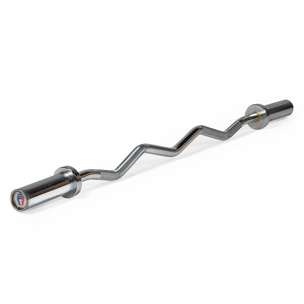 Titan Fitness Performance Series Olympic 4ft EZ Curl Bar, Barbell for ...
