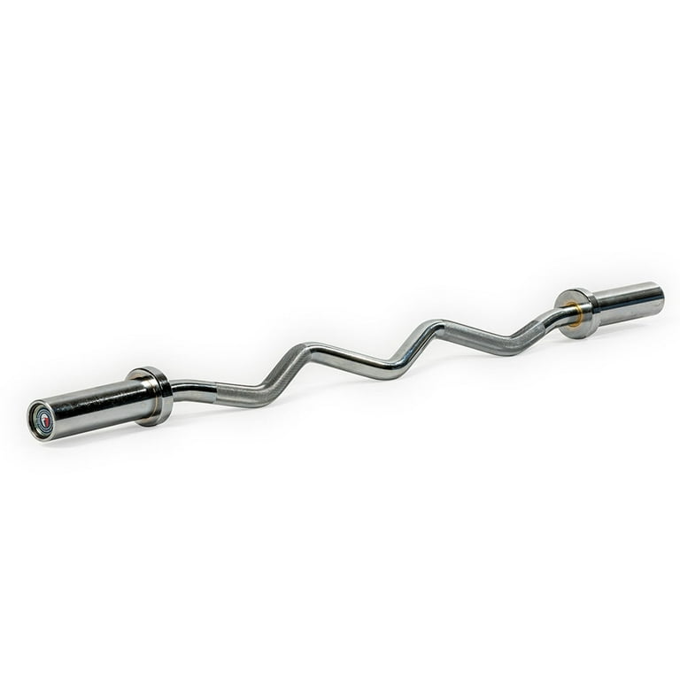 Titan Fitness Performance Series Olympic 4ft EZ Curl Bar Barbell for Bicep Tricep Curls Rated 200 LB Fits Olympic Weight Plates Durable Steel Weight Bar for Weightlifting Strength Training Walmart
